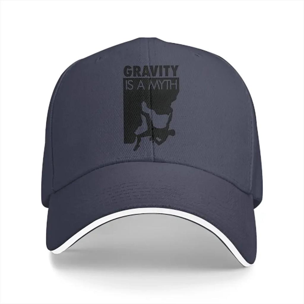 Gravity Is A Myth Baseball Caps Peaked Cap Mountain Climber Sun Shade Hats for Men Women