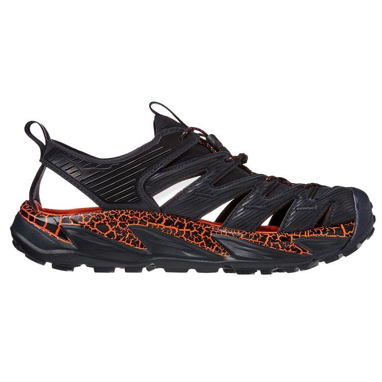 Hoka One One Hopara Series Outdoor Hiking Durable Creek Sandals Unisex Sandals Black Orange 1106534-BGPO