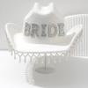Luxurious Pearls Cowboy Hats Bride Hat Panama Hat for Bachelorette Party Cowboy Hats for Club Stage Shows