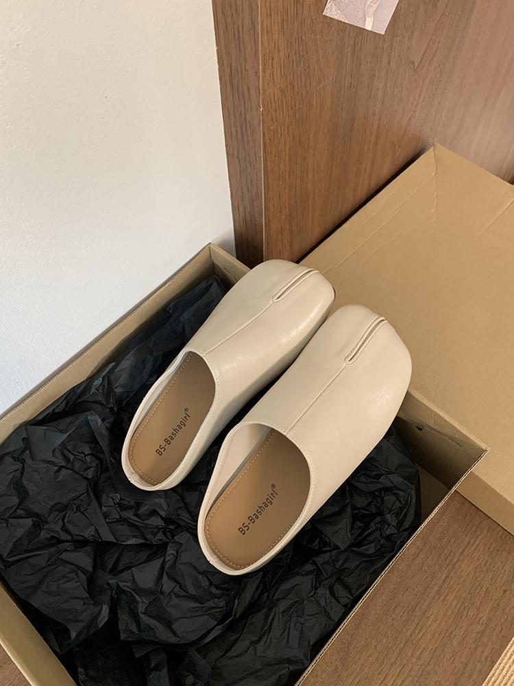 Bailamos Women Split Toe Slippers Tabi Ninja Slip Flats Round Toe Shallow Lazy Slip On Boat Slingback Mules Shoes Soft Loafer