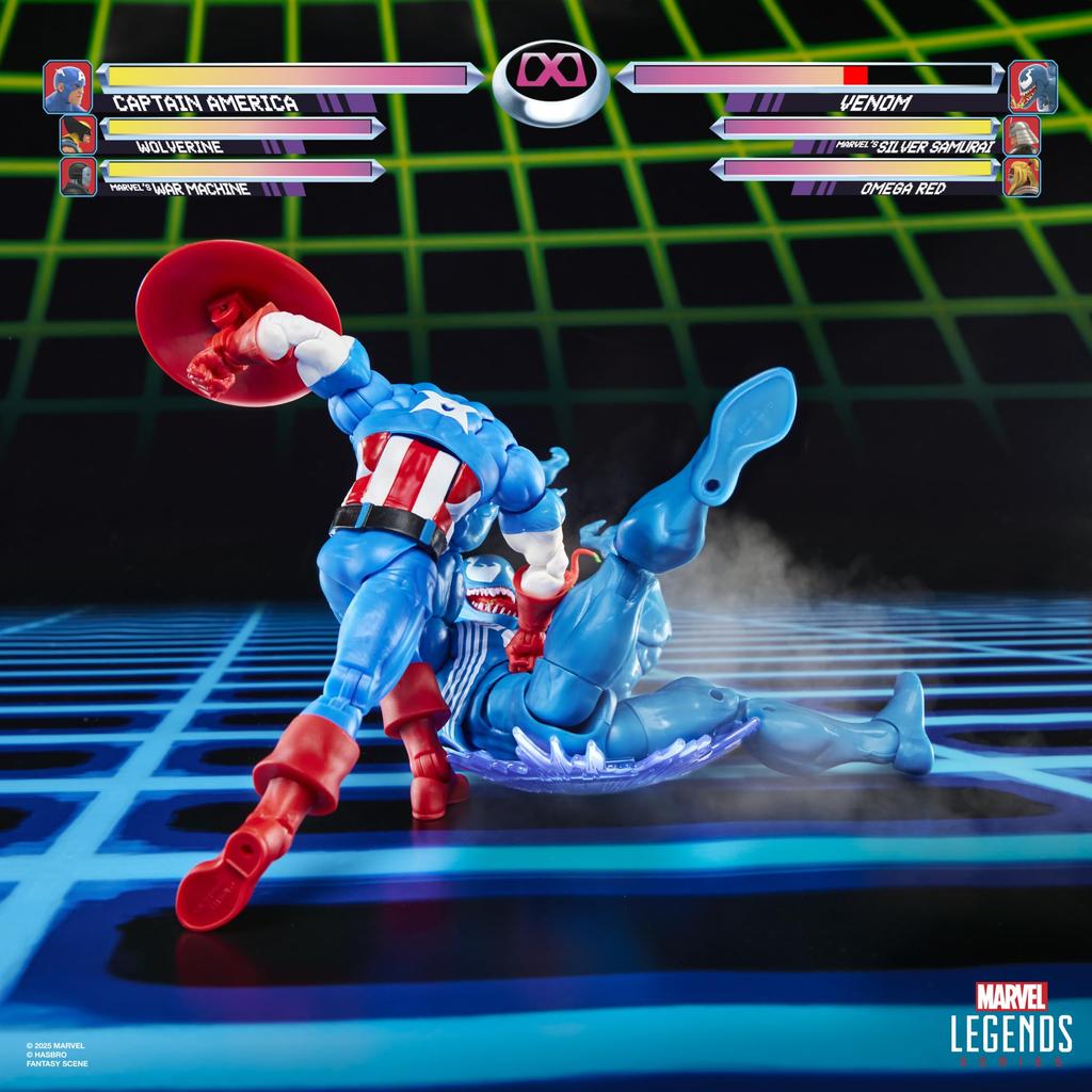 Hasbro Marvel Legends Series Gamerverse Captain America Retro Collectible 15cm Action Figure Authentic Vs. Venom, Game-Inspired G0622,