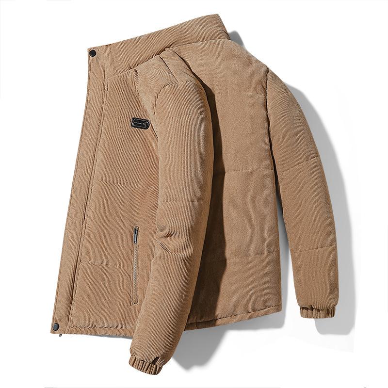 Herren-Winterjacke, lässig, Cord-Parka, winddicht, warm, Bomberjacke, verdickte Oberbekleidung