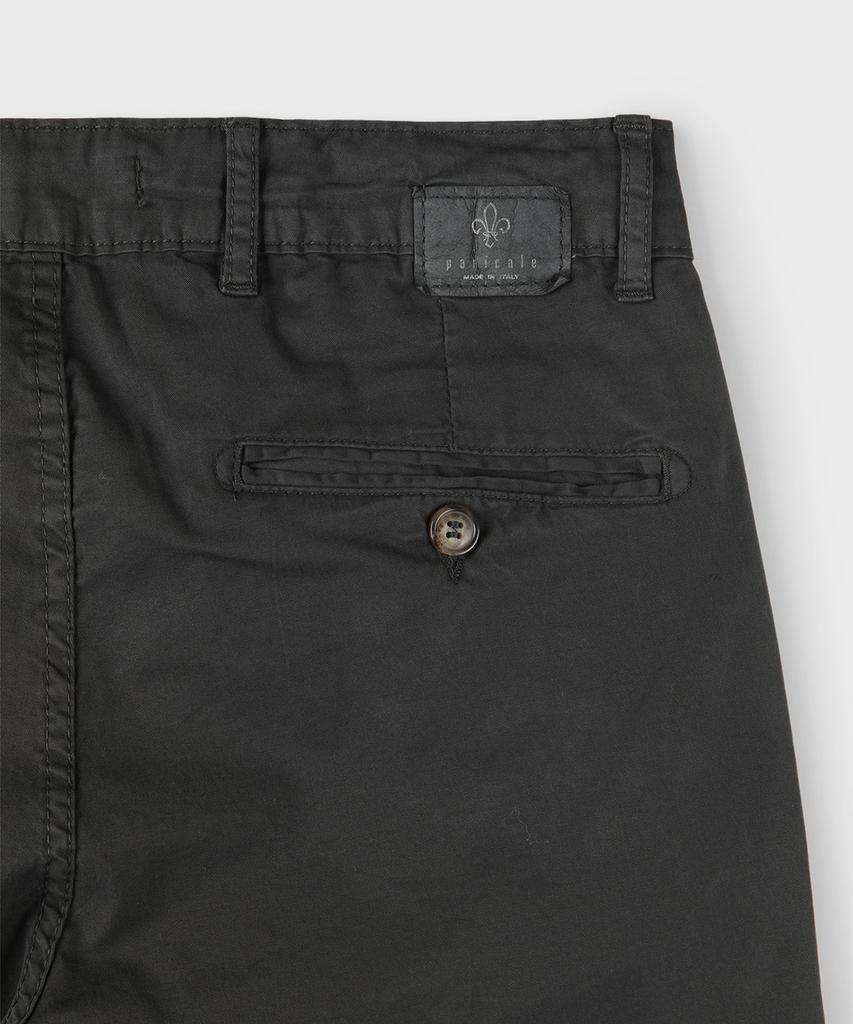 PANICALE Charcoal Slim Fit Dyed Cotton Pants