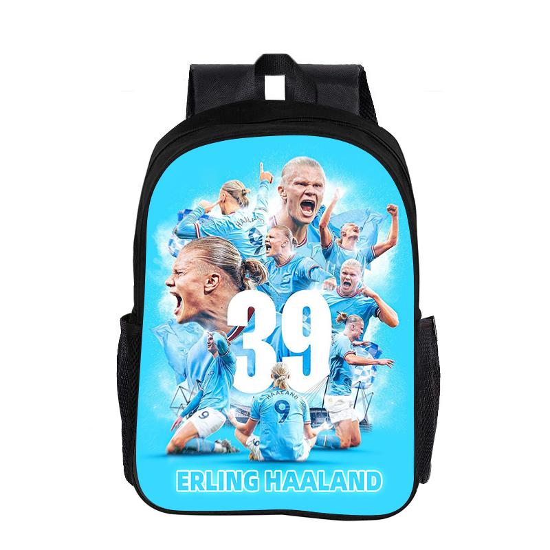 Haaland Schulrucksack Fußballstar Rucksack Kinder Buchertasche Rucksack Mode Schultasche Fußball Sportrucksack Kindergeschenk