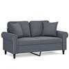 Vidaxl 2-Seater Sofa With Cushions, Dark Grey, 120 Cm, Velvet