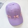 Bow Baseball Cap Female Sweet Versatile Wide Brim Sunscreen Peaked Cap Show Face Student Sun Hat
