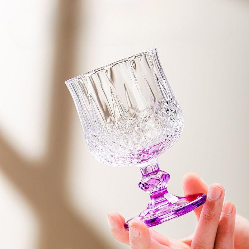 Colored Diamond Wine Glass, Ins High Value Household French Goblet, Champagne Glassware,Wine Glass Drinkware