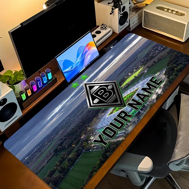 Custom Name Borussia Mouse Pad Large Gaming Table Cushion Non-slip Laptop Tablet Big Mousepad XXL Mat Mini PC Playmat With Lock edge_XIA