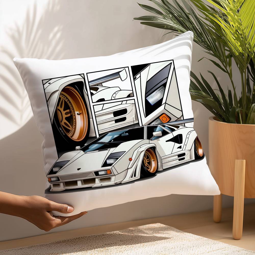 SuperCars-L-LamborghiniS Pillow Case Plush Fabric Soft  Pillowcase Double Sided Print Cushion Cover Household Gifts