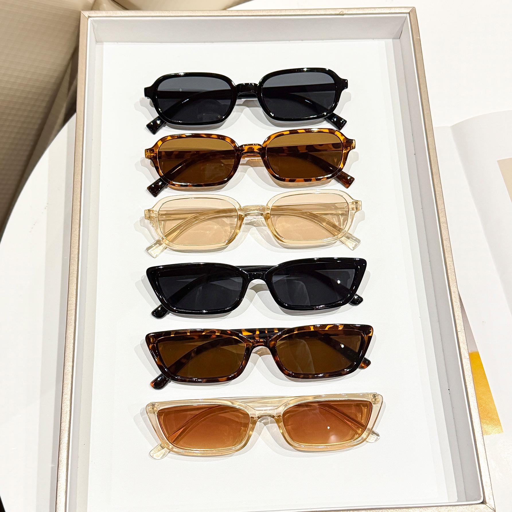 

6Pcs Fashionable Small Frame Cat-Eye Glasses Set, Holiday Gift Suitable for Both Men and Women, for Everyday Wear and Decoration