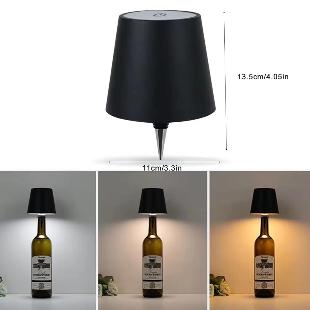 LED Wine Bottle Light Tri-colour Dimmable for Living Room Bedroom Desktop Restaurant Dining Table Indoor Decorative Lighting