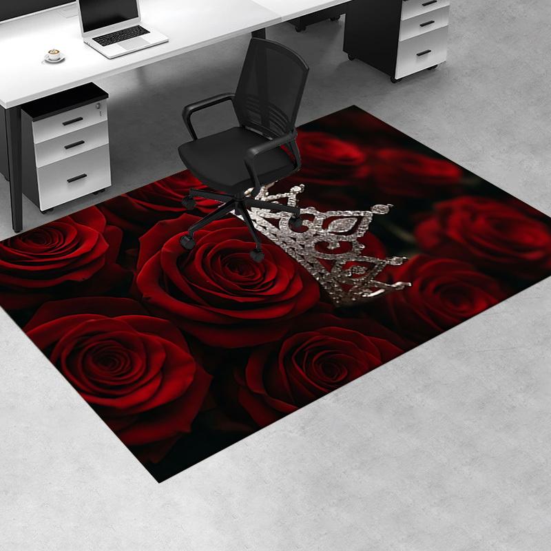 Chic Royal Tiara Chair Mat: Office Carpet for Your Home Decor Perfect Gift for Any Room