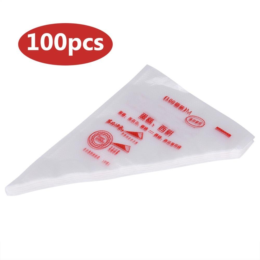 100PCS Non-Slip Piping Bags PP Disposable Piping Bags Thickened Professional Icing Bags Sugarcraft M
