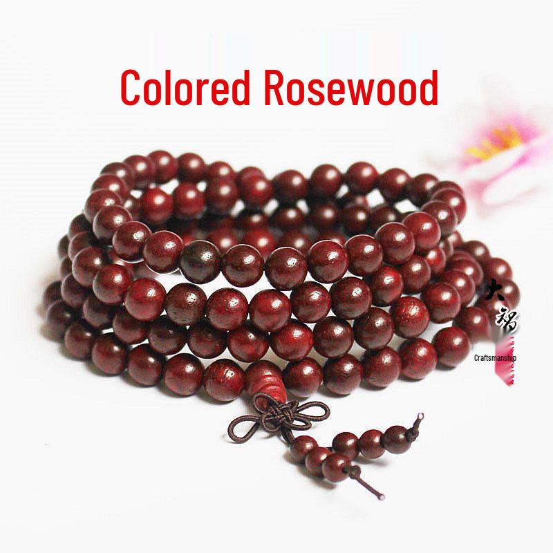 

Браслет из буддийских бусин из черного дерева и красного сандала с вьетнамским агаровым деревом, палисандром, золотистым и зеленым сандалом, 6 мм/8 мм, 108 бусин. 8mm