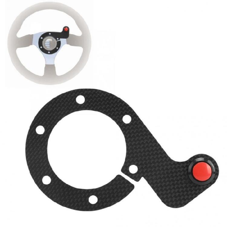 Car Modification Double Button Single Button Universal 6-Hole Racing Car Steering Wheel Carbon Fiber Horn Button