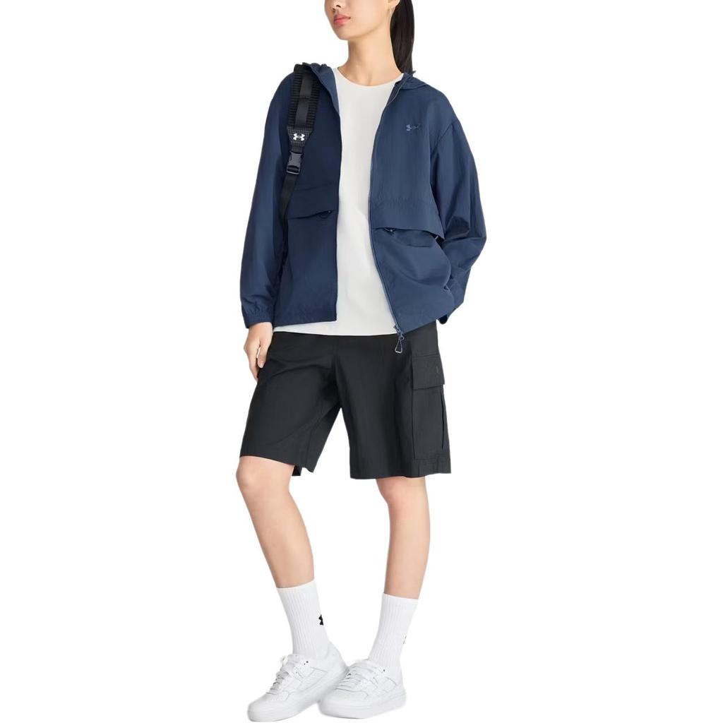 Under Armour Woven Sports Casual Hooded Jacket Women jackets 6014379-044