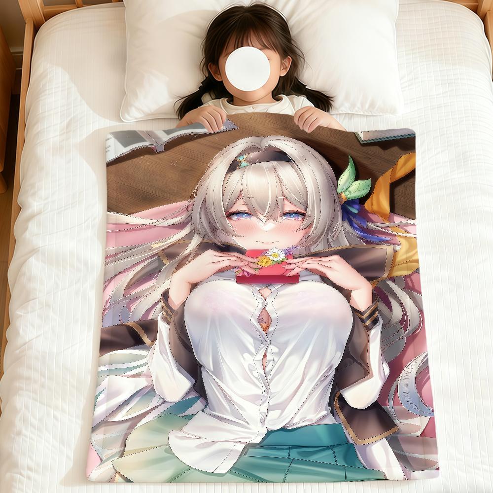 Game Houkai Star Rail Firefly Fanart Soft Warm Plush Blanket Dormitory Sofa Living Room Pet Hogar Bedroom Gift Nap Home Flannel