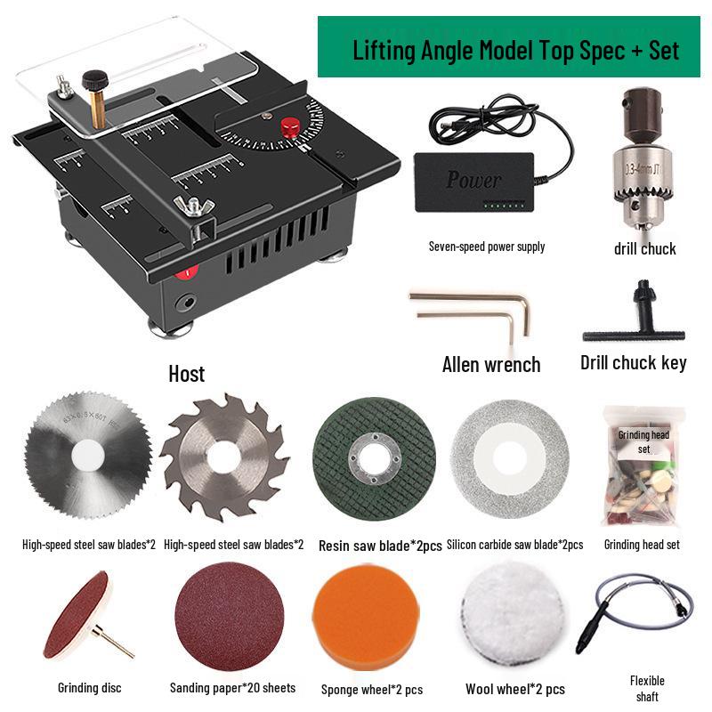 Kompakte Tischkreissäge: Präzisions-Mini-Elektrosäge für Heimwerker, Holzbearbeitung, Acryl-, PVC-Zuschnitt
