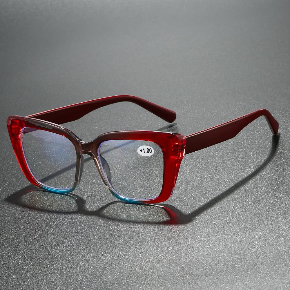 3214 Wide Edge Anti-Blue Glasses Men'S And Women'S Fashion Large Frame Square Frame High Definition Reading Glasses