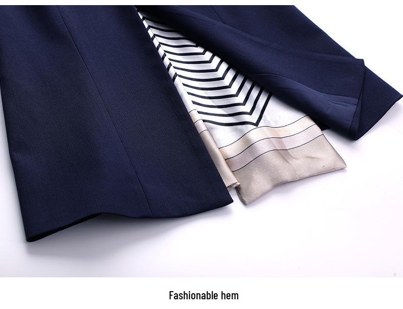 Chic Black Short-Sleeved Collarless Suit Set: Professional Workwear for Sophisticated Women