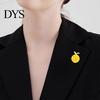 Jackets Enamel Pins Lemon Slice Brooch Pin, Oil Dripping Fruit Pin with Jewelry Rhinestone Leaf, Decorative Badge for Clothes Bags Scarves Summer