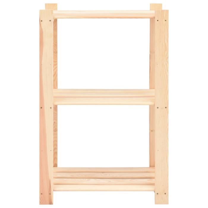 VidaXL 3-Tier Storage Shelves 2 Pcs 60x38x90 Cm Pine 150 Kg