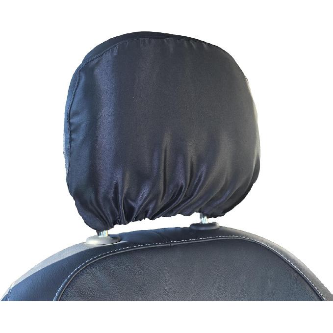 2 Pcs Satin Car Headrest Cover For Women Haircare Soft Satin Car Head Rest Cover For Hair Protection Satin Cover For Headrest, Reusable And