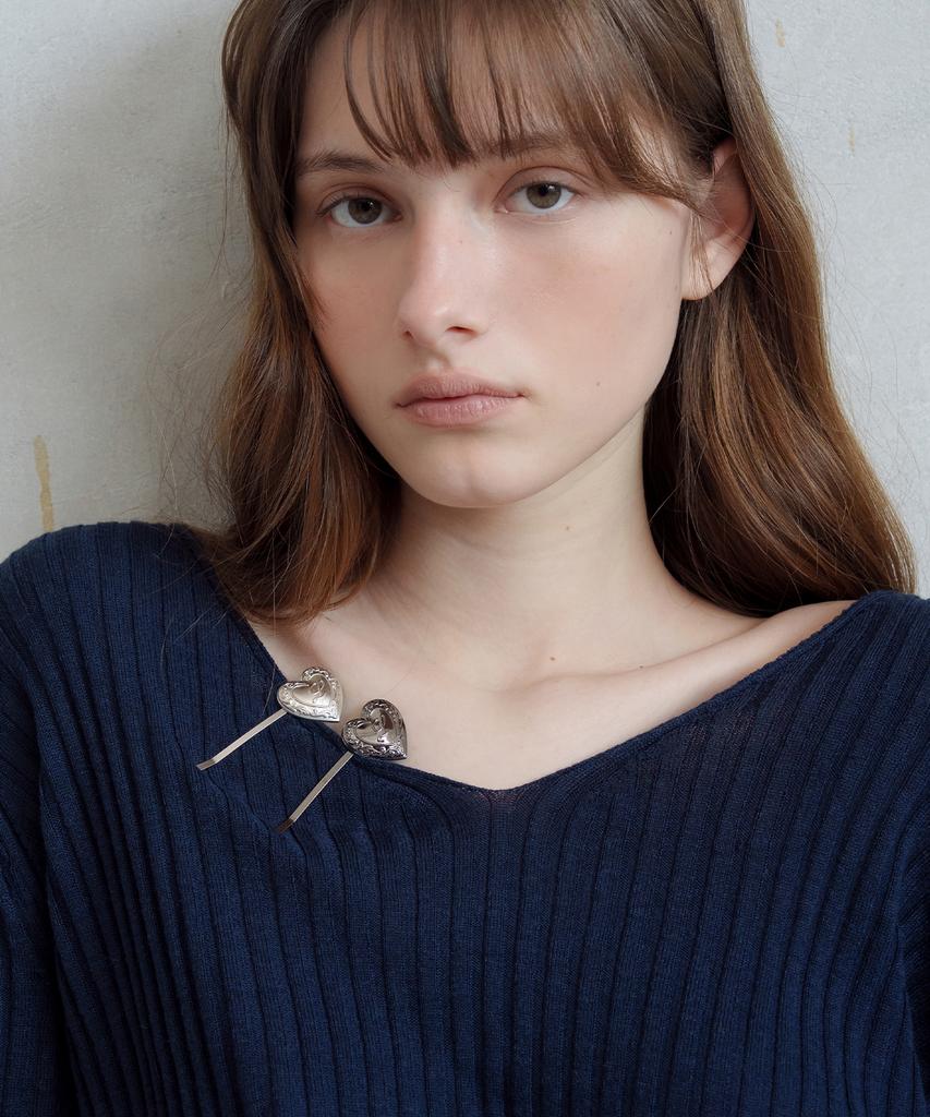 Lettera Lettera Heart Hair Pin