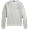 Polo FW24 Bear Embroidered Crew Neck Long Sleeve Sweatshirt Men Sweatshirt Gray MNPOKNI16823763-020