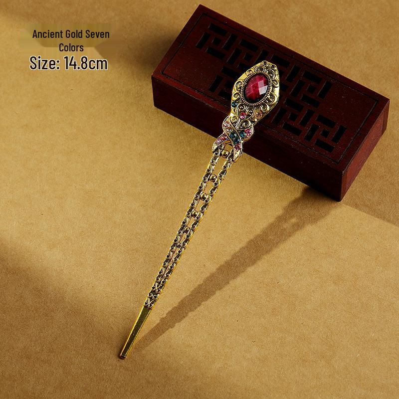 Classic Cheongsam Updo Hairpin: Versatile Retro Hanfu Palace Accessory for Everyday Use