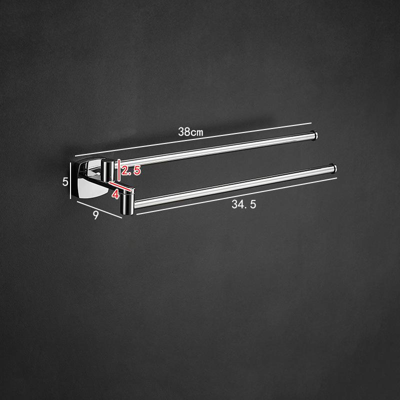 Stainless Steel Bathroom Towel Rack Nail Free Toilet Towel Bar Multifunctional Folding Shower Storage Rack Chrome Towel Ring
