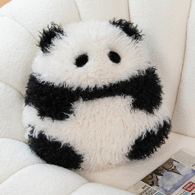 Cartoon Panda Hedgehog Plush Pillow Lumbar Cushion For Kids And Sofa Decor