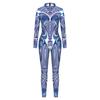 Multicolour Printing Holiday Party Women Adult Ghost Punk Style Cosplay Performance Costume Bodysuits Rompers