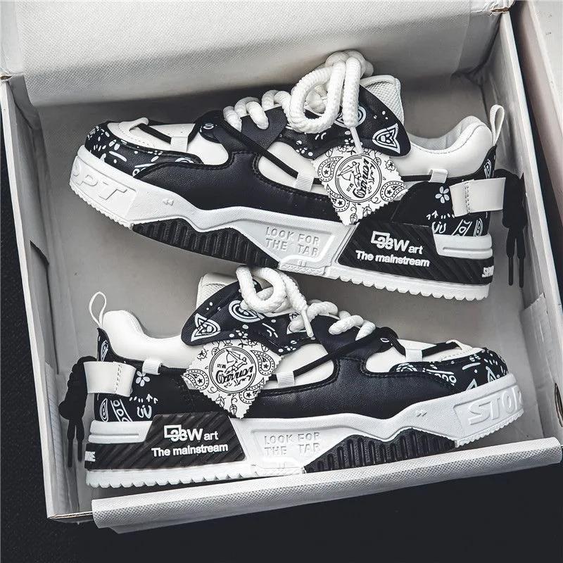 Fashion Men's Casual Shoes Designer Platform Sneakers Outdoor Running Shoes for Men Lace Up Vulcanized Shoes Tenis Zapatillas De Hombre