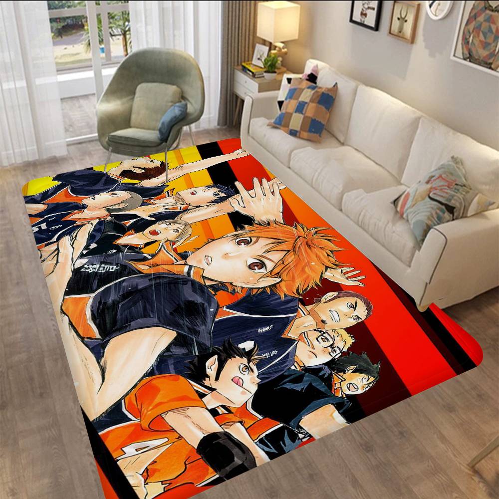 Anime Haikyuu Bathroom Mat Anti-slip Absorb Water Long Strip Cushion Bedroon Mat Welcome Doormat