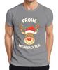 Merry Christmas Reindeer Santa Hat Cartoon Kids Funny Unisexs Tshirt