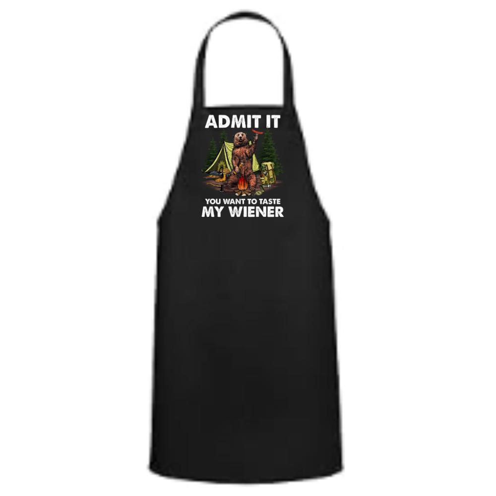 Admit it, You Want to Taste My Wiener BBQ Apron - Lightweight, Machine Washable Unisex T-Shirt XXXL