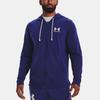 Under Armour UA Rival Letter Print Hooded Cardigan Long Sleeve Sweatshirt Men sweatshirt Blue 1370409-468