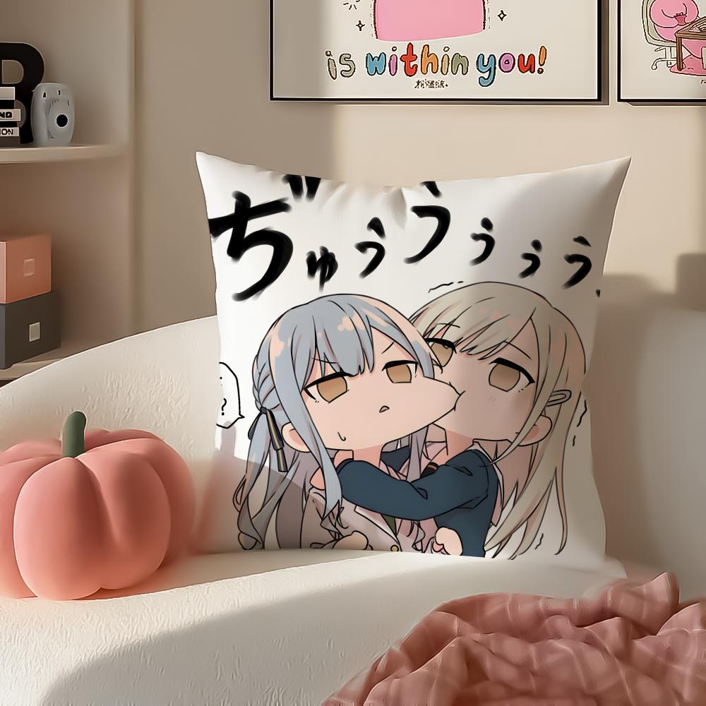 Anime Cartoon BanG Dream Its MyGOCute Cushion Cover Pillowcase Short Plush Invisible zipper Room Sofa Cushion Cover