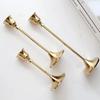 Set of 3 Vintage Elegant Metal and Aluminum Tabletop Candle Holders, Suitable for Wedding Anniversary, Home and Hotel Decoration