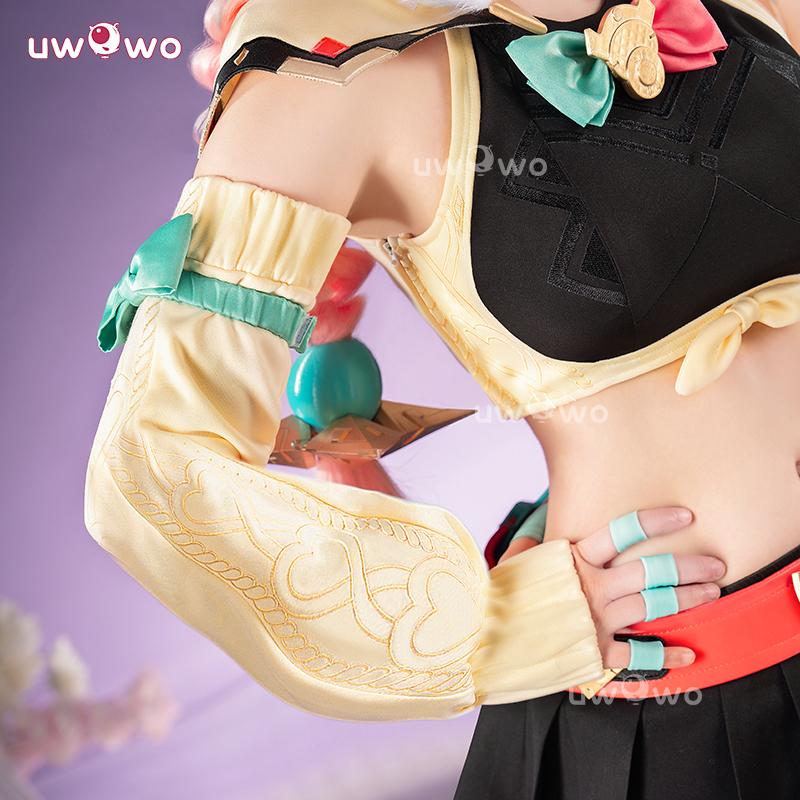Serie Cosplay Collab Varesa UWOWO: Costume Cosplay Varesa del Gioco Genshin Impact Con Copricapo Costume di Halloween