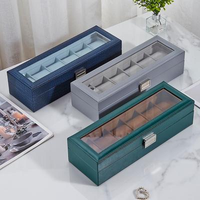 6-Slot PU Leather Watch Box - Luxury Storage & Display Case for Wristwatch Mechanical Watch, Watch Organizer for Men Women