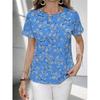 Summer Colorful Creative 3D Pattern T-shirt Fashionable Comfortable Oversized Breathable Leisure Versatile Women's Round Neck Short Sleeved T-shirt