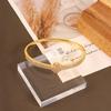 Versatile Luxury Diamond Four-Leaf Clover Women's Open Bangle Bracelet