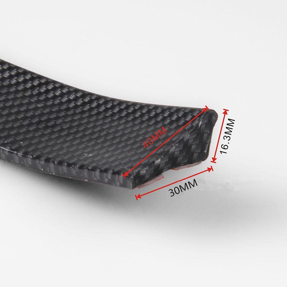 1.5 M Car Tail Carbon Fiber Spoiler Rubber Body Kit Trim Sticker Universal