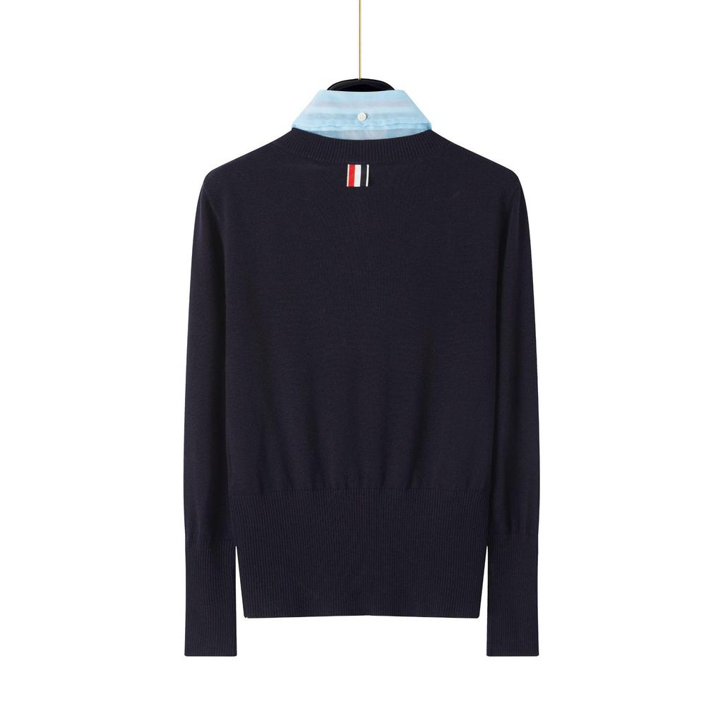 Women's Drawstring Knit Sweater with Organza Collar - Casual, Versatile, Slimming, and Warm Wool Layer