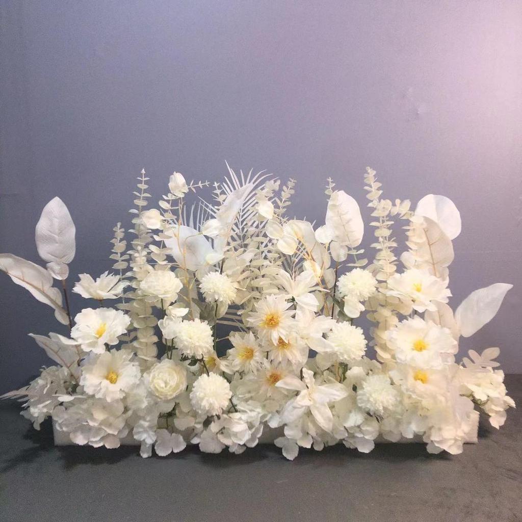 Großes Seidenblumen Hochzeitsgang & T-Bühnen Dekorationsset