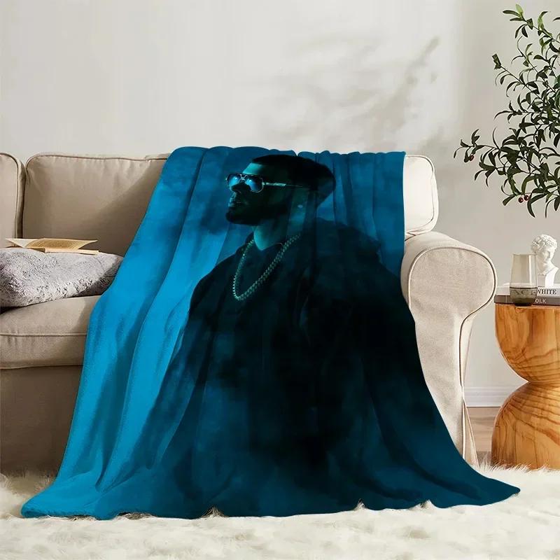 Fluffy Blankets Anuel AA Bed Sofa Camp Nap Bedspread Soft Blankets Fleece Home Textile Birthday Gift Blanket Bedroom Decor