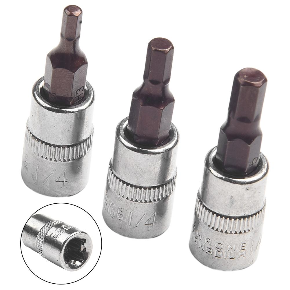 Screwdriver Bit 1/4 Inch 3Pcs Chrome Vanadium Steel