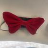 1Pc Red Bow Car Roof Armrest Plush Cover Auto Interior Pull Handle Gloves Protective Universal Handbrake Case Accessories
